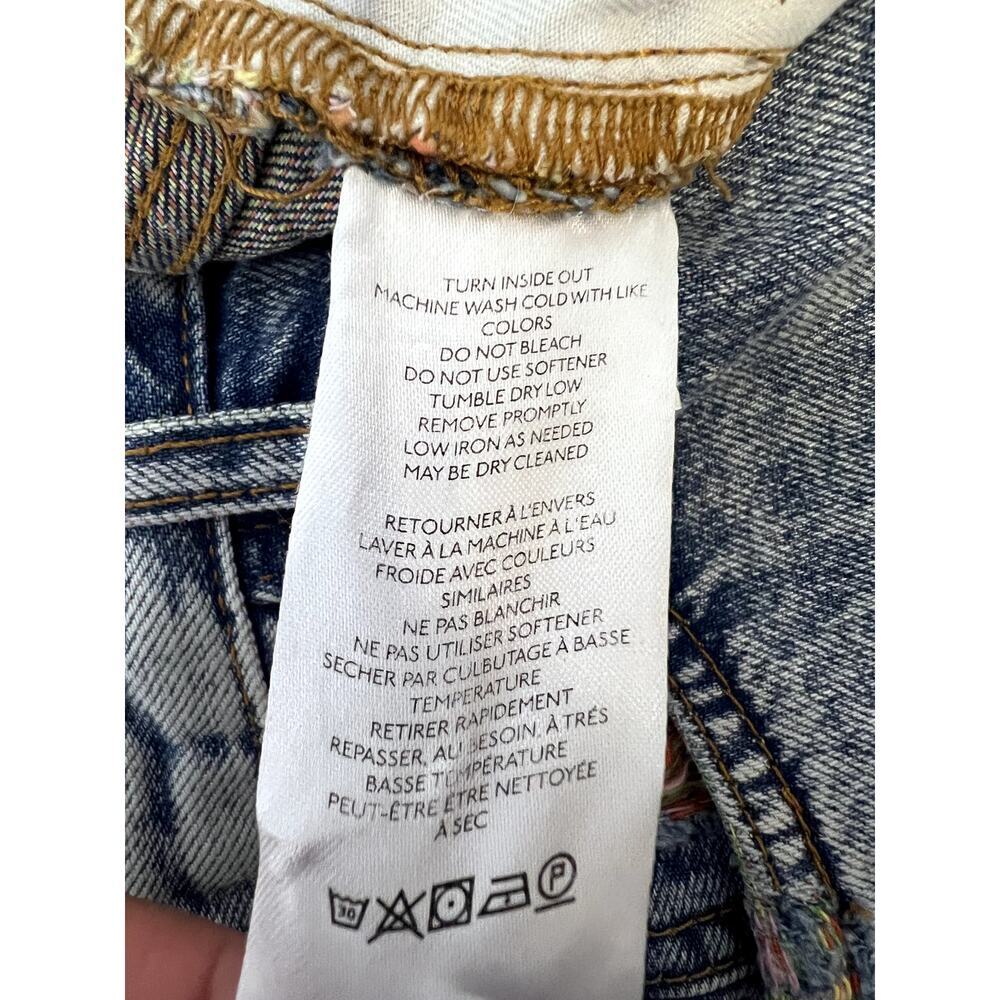 Anthropologie Pilcro Denim Fringe Distressed Cheeky Shorts - Picture 8 of 8